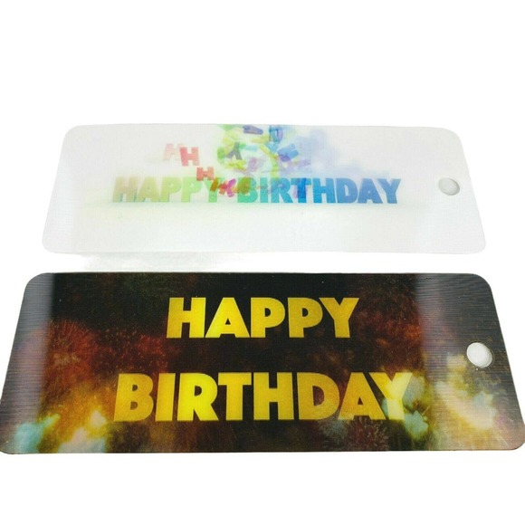 2 Bookmarks‎ 3D Happy Birthday Bookmarks Lenticular - Picture 2 of 6